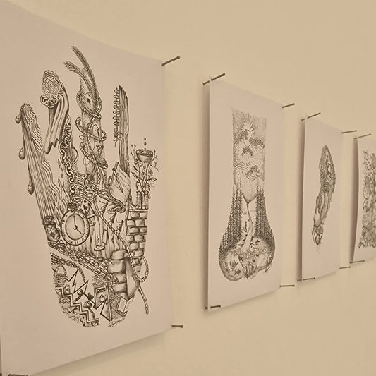 Fragment of familiar . ( 6 piece) each individual framed