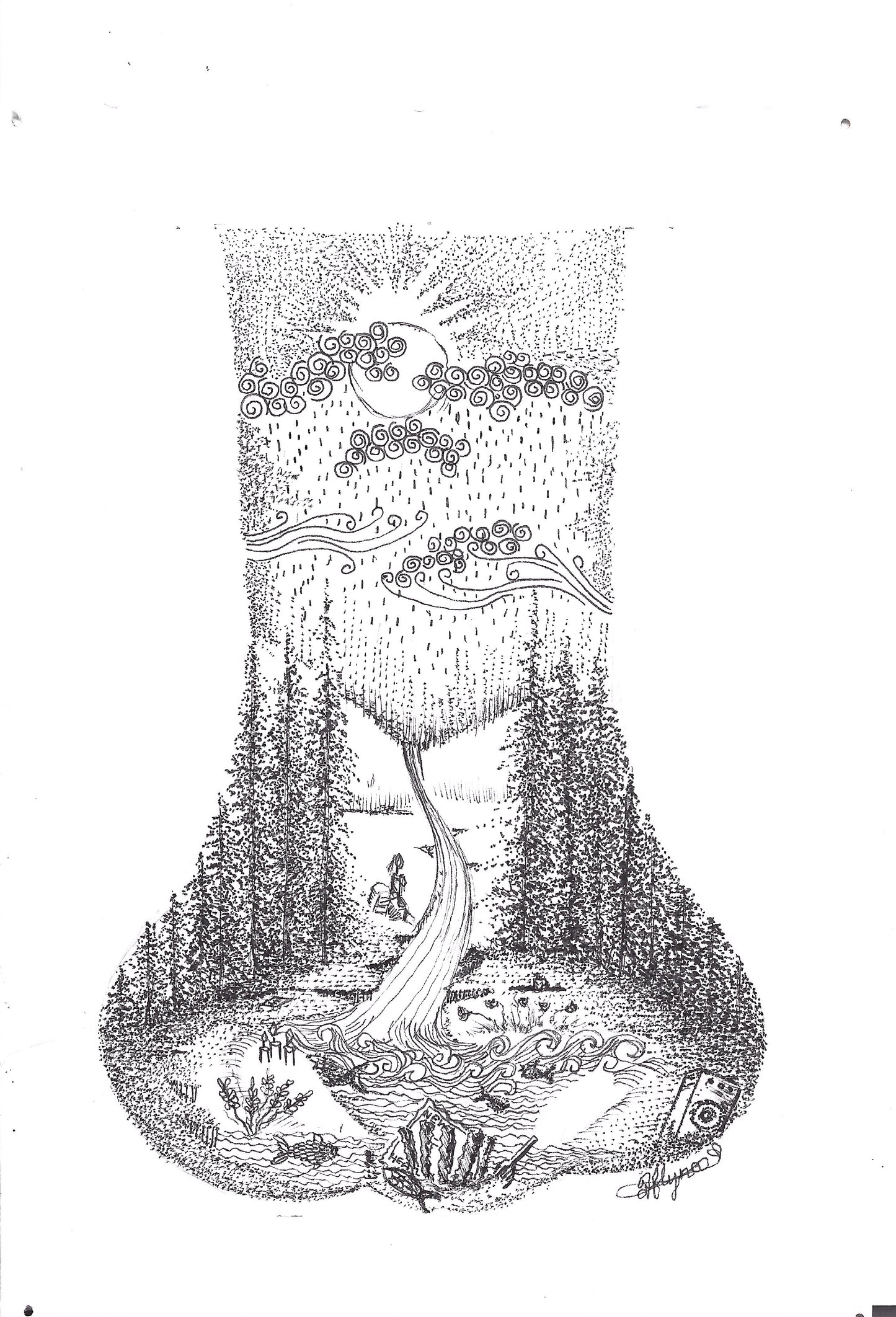 Fragment of familiar . ( 6 piece) each individual framed