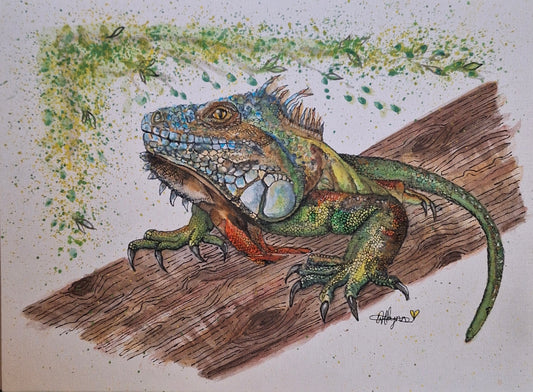 Watercolour reptile