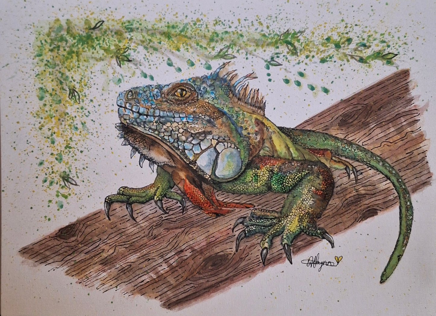 Watercolour reptile